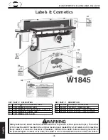 Предварительный просмотр 44 страницы Shop fox W1845 Owner'S Manual