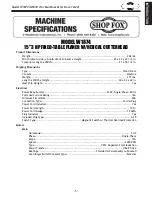 Preview for 7 page of Shop fox W1873 Owner'S Manual