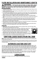 Preview for 8 page of Shop-Vac 2TM Series User Manual