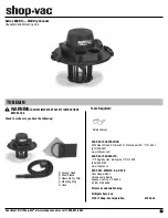 Preview for 1 page of Shop-Vac 600BH Series Manual