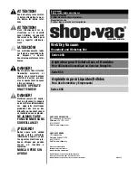 Preview for 1 page of Shop-Vac 85S series User Manual