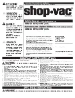 Preview for 1 page of Shop-Vac 87L Series User Manual