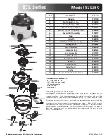 Предварительный просмотр 1 страницы Shop-Vac 87L350 Specification