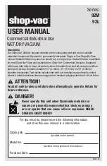 Shop-Vac 87M Series User Manual предпросмотр