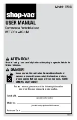 Shop-Vac 970C User Manual предпросмотр