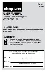 Shop-Vac BH87 Series User Manual предпросмотр