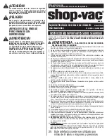 Предварительный просмотр 3 страницы Shop-Vac CAV850 User Manual