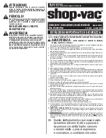 Предварительный просмотр 9 страницы Shop-Vac CAV850 User Manual