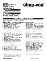 Shop-Vac K-SQ14 User Manual предпросмотр