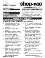 Preview for 1 page of Shop-Vac P14-SQ18 User Manual