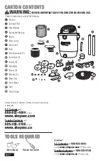 Preview for 3 page of Shop-Vac SEP SERIES User Manual