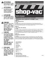 Preview for 1 page of Shop-Vac SERIE QLH User Manual