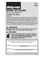 Preview for 21 page of Shop-Vac Series B150 User Manual