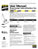 Предварительный просмотр 1 страницы Shop-Vac Shop Sweep 405EDI User Manual