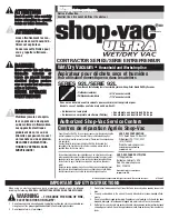 Shop-Vac Ultra 92L Series User Manual предпросмотр