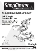 Предварительный просмотр 24 страницы ShopMaster S26-260L Instruction Manual