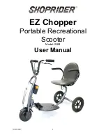 Shoprider EZ Chopper S8M User Manual preview