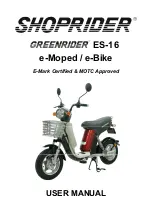 Shoprider Greenrider ES-16 User Manual preview
