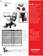 Preview for 2 page of Shoprider JIMMIE - UL8WPB Specifications