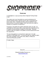 Preview for 24 page of Shoprider PHFW-1018 Owner'S Manual