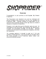 Preview for 22 page of Shoprider XtraLite Jiffy UL7WR User Manual