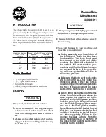 Preview for 1 page of Shopsmith PowerPro 556191 Manual