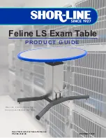 Предварительный просмотр 1 страницы SHOR-LINE Feline LS Exam Table Product Manual