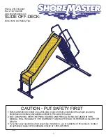 Shoremaster SLIDE OFF-DECK Instructions And Safety Tips preview