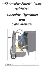 Preview for 1 page of Shortening Shuttle S-914-W Assembly, Operation And Care Manual