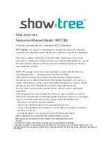 Preview for 1 page of show tree MTT2B Instruction Manual