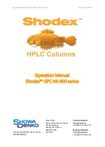 Preview for 1 page of Showa Denko Shodex GPC HK-400 Series Operation Manual