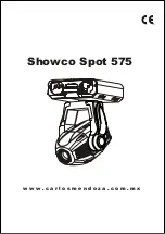 Предварительный просмотр 1 страницы Showco Spot 575 Instruction Manual