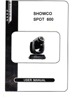 Showco Spot 600 User Manual preview