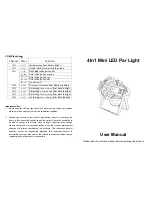 Preview for 1 page of Showlight SL-3114a User Manual