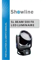 Preview for 1 page of Showline SL BEAM 500 FX Installation And User Manual