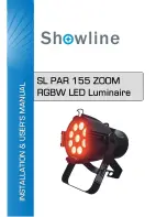 Showline SL PAR 155Zoom Installation And User Manual preview