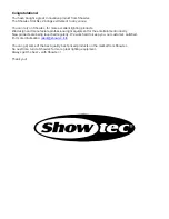 Предварительный просмотр 2 страницы SHOWTEC Colour star sky I DMX User Manual