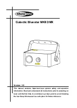 Preview for 1 page of SHOWTEC Galactic Bluestar MKII DMX User Manual