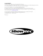 Preview for 2 page of SHOWTEC Genesis Scan CDM-150 Product Manual