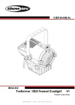 Preview for 1 page of SHOWTEC Performer 1500 Fresnel Daylight User Manual