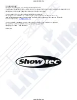 Предварительный просмотр 2 страницы SHOWTEC Single MKII User Manual