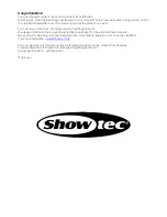 Предварительный просмотр 2 страницы SHOWTEC Starzone Gobo Quake DMX User Manual