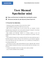 Preview for 2 page of Showven Sparkular mini BT06 User Manual