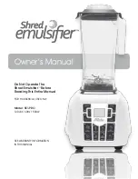 Preview for 1 page of Shred Emulsifier SE1-PRO Owner'S Manual