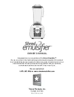 Preview for 16 page of Shred Emulsifier SE1-PRO Owner'S Manual