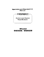 Shugart Kennedy 9600B Operation And Maintenance Manual предпросмотр