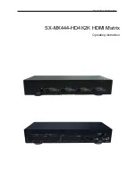 Предварительный просмотр 1 страницы Shunxun SX-MX444-HD4K2K Operation Instruction Manual