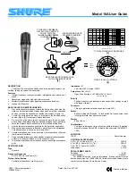 Предварительный просмотр 1 страницы Shure 10A User Manual