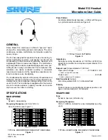 Предварительный просмотр 1 страницы Shure 512 Headset Microphone User Manual