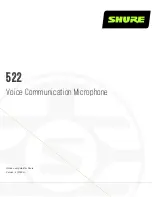 Preview for 1 page of Shure 522 User Manual